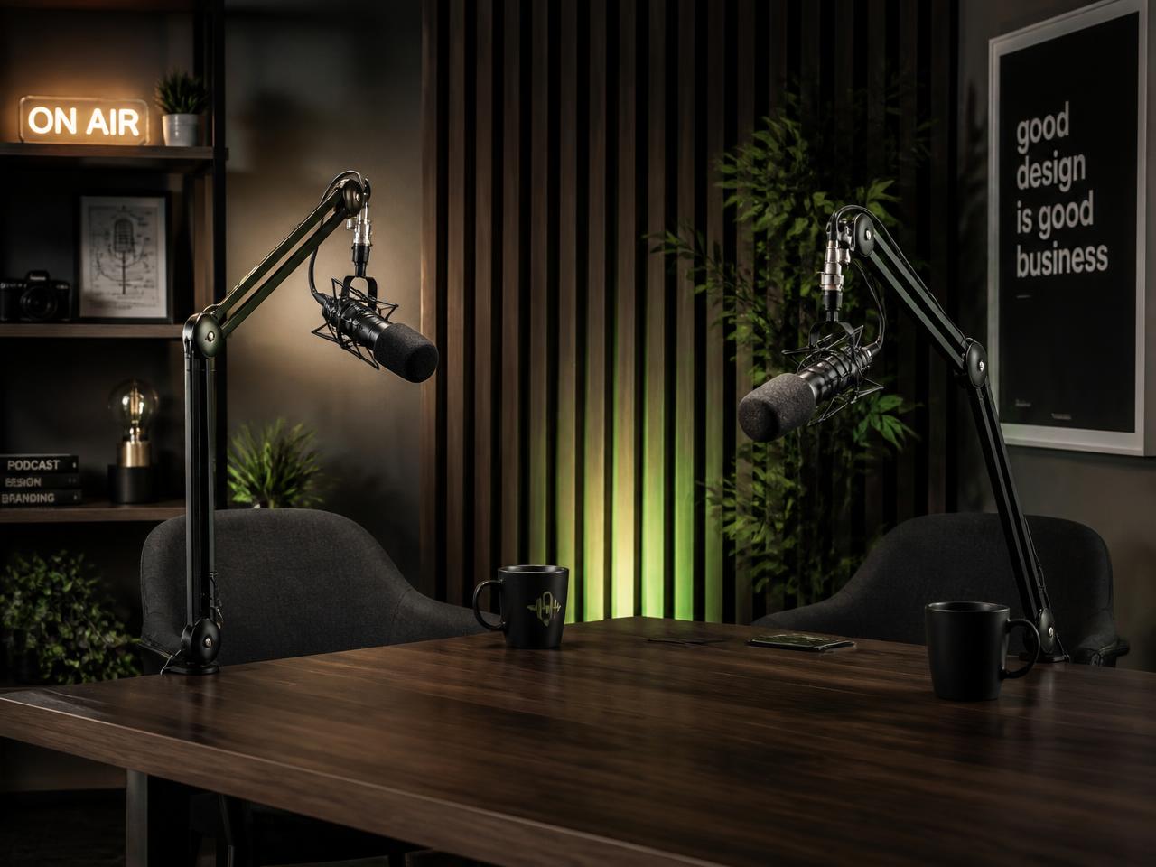 The podcast set